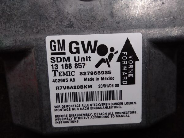 2006 HOLDEN ASTRA AIRBAG MODULE/SENSOR