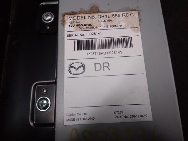 2016 MAZDA 2 RADIO/CD/DVD/SAT/TV