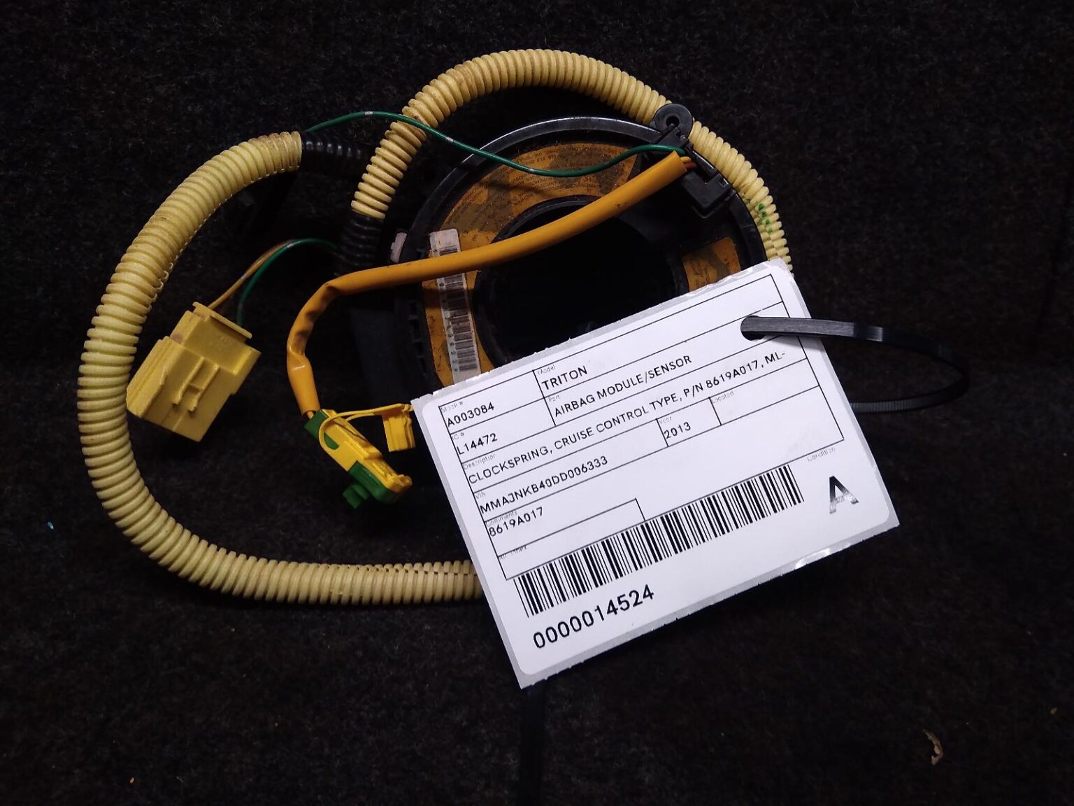 2013 MITSUBISHI TRITON AIRBAG MODULE/SENSOR Narrandera Auto Wreckers