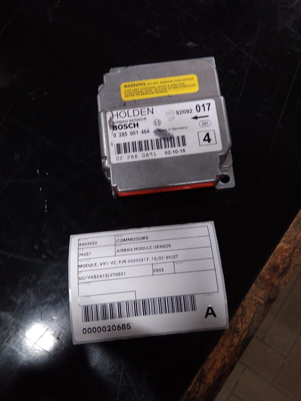 2003 HOLDEN COMMODORE AIRBAG MODULE/SENSOR