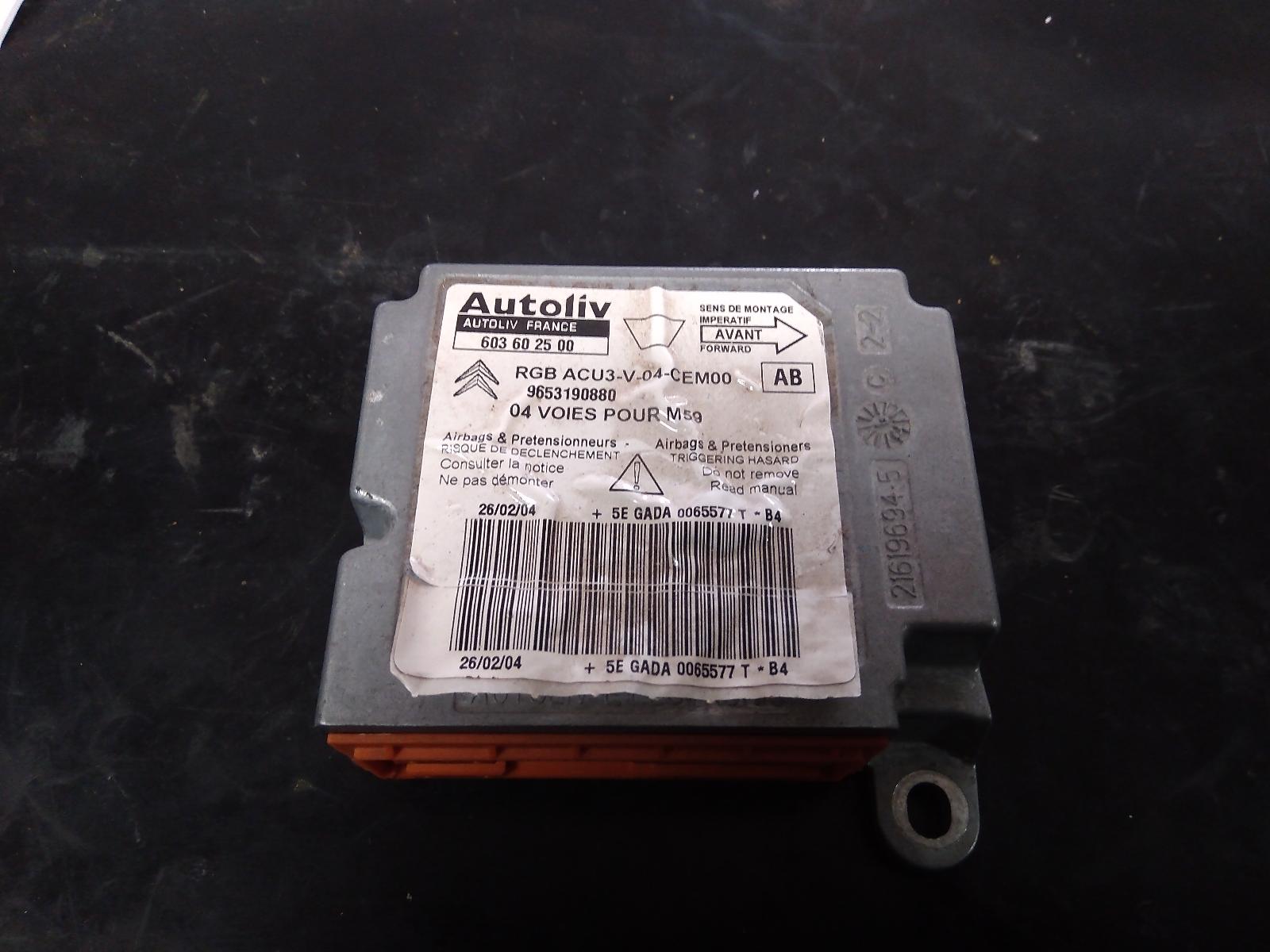 2004 CITROEN BERLINGO AIRBAG MODULE/SENSOR Narrandera Auto Wreckers