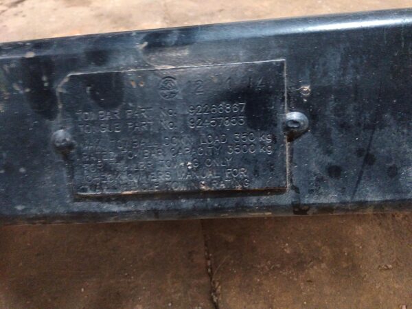 2015 HOLDEN COLORADO TOWBAR